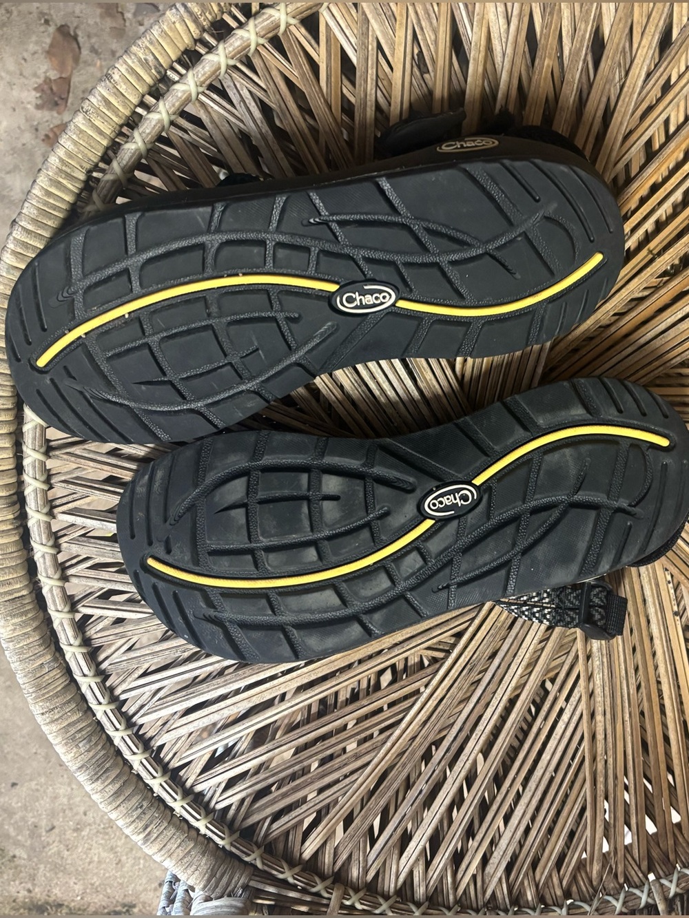 Chaco Women's Black Sandal with White-Patterned Straps - Picture 5 of 5